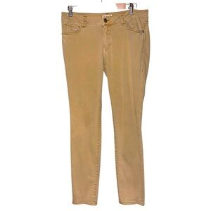 Cabi Tan Gold Stretch Jeans Pants Style 502